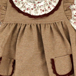 GIRLS DRESS AND FLOWERY BLOUSE